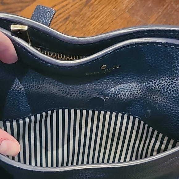 Kate Spade Navy Leather "Orchard Street - Small Hemsley" Crossbody Bag - Picture 8 of 16